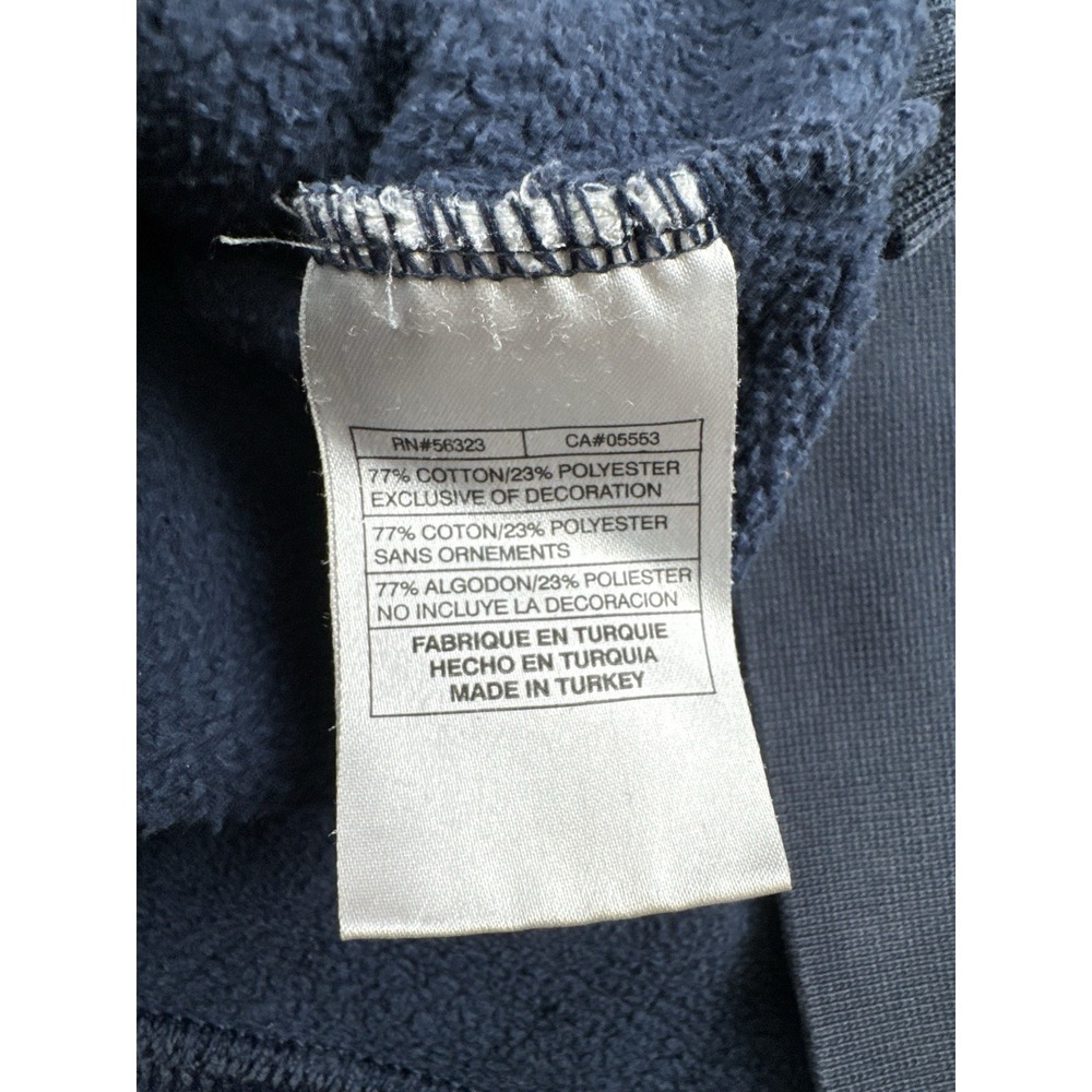 Vintage Y2K Nike Hoodie Center Spell Out Navy Pullover Silver Tag XL - Picture 14 of 15
